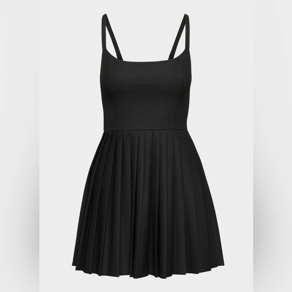 Aritzia Black Pleated Dress